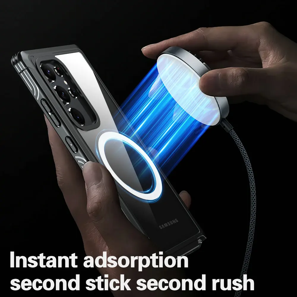 Shockproof Case Bumper Etui for Samsung S24 Ultra S23 S20 360 Protect Back Cover Galaxy S20 Plus S 23 5G Coque S 24 Magsafe Case