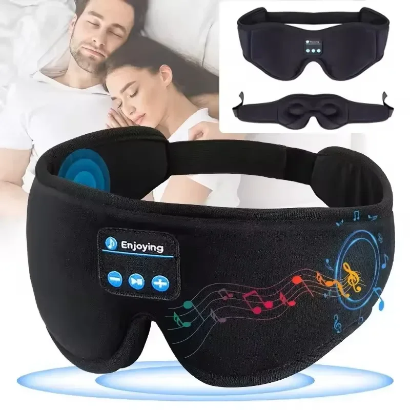 Eye Mask for Sleeping 3D Contoured Cup Blindfold Concave Night Sleep Mask Block Out Light Eye Mask Bluetooth Music Play Sleeping