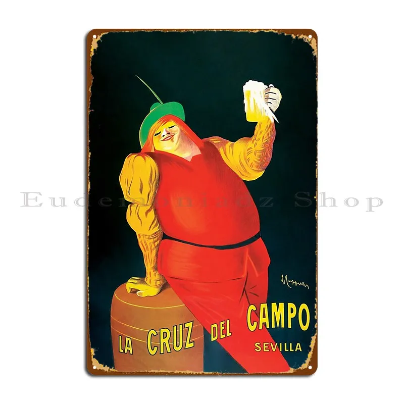 Металлическая вывеска Leonetto Cappiello La Cruz Del Campo, настенная панель для бара, паба, кинотеатра, дизайнерское украшение гаража, жестяная вывеска, плакат