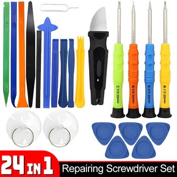 24 in 1 Kit di strumenti di apertura di riparazione Spudger Set di cacciaviti a leva per telefono cellulare Tablet Computer Smontare Set di utensili manuali 24-1 pezzi