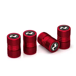 Sleek N Line Valve Caps for Car Tires - Premium Air Covers and Accessories (Red)