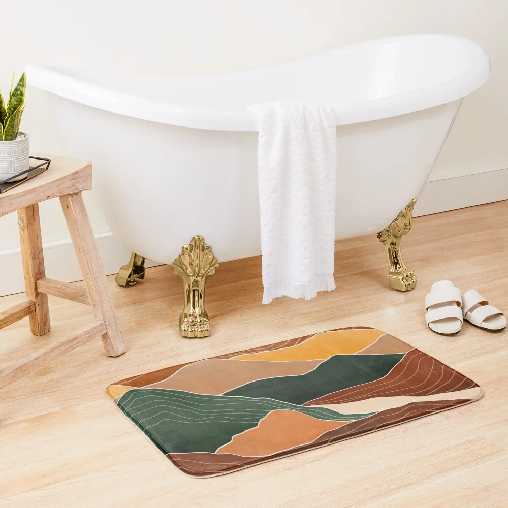 

Modern Earthy Tones Mountains 20 Bath Mat Sets Of Bathroom Accessories Anti Slip Bath Stickers Bathroom Use Kit Bathroom Mat