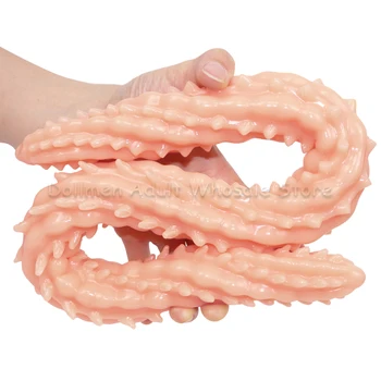 Super Long 61cm Dragon Scale Tentacle Dildo Raised Polka Dot Double Head Dildos Women Lesbian Masturbator Fake Penis Gay Sex Toy 5