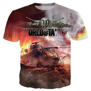 YX GIRL 2019 Fashion Mens t shirt Top game World Of Tanks Print tshirts summer casual streetwear t-shirt Drop shipping TK-58 1