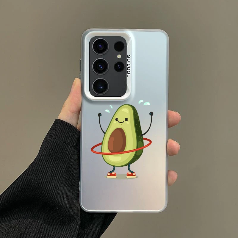 Silver IMD Avocado Design Cute Phone Case Cover