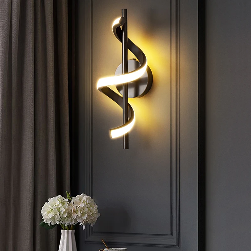 

Modern Creative LED Wall Lamp wall Living Dining Room Loft Kitchen Bedroom Bedside Study Indoor Home Decor Luminaire