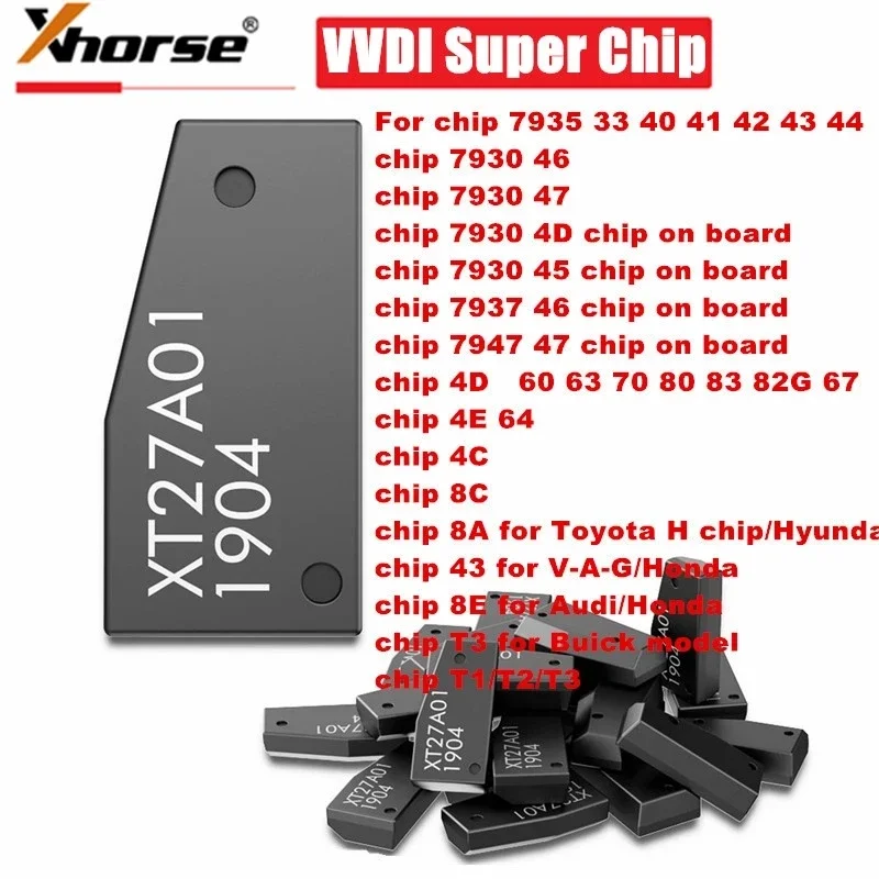Xhorse VVDI Super Chip XT27A XT27 Chip 5/50/100pcs For ID46/40/43/4D/8C/8A/T3/47/41/42/45 For VVDI2 VVDI Key Tool /Mini Key Tool locksmith tools,transponder chip,key programmer