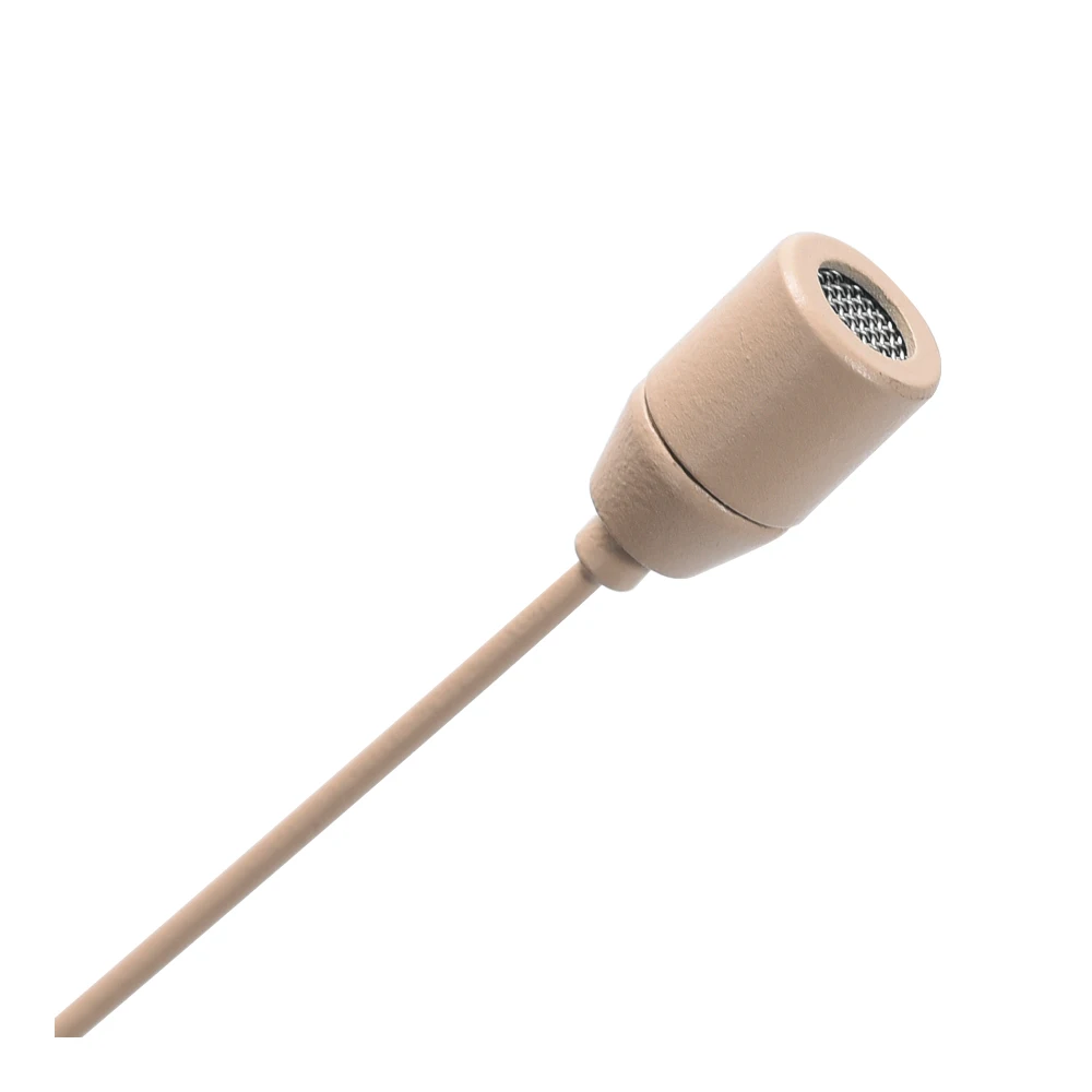 IiiMymic Single Earhook Headset Microphone 3.5mm Jack TRS Lockable Beige Headworn Mic for Sennheiser Wireless BodyPack System
