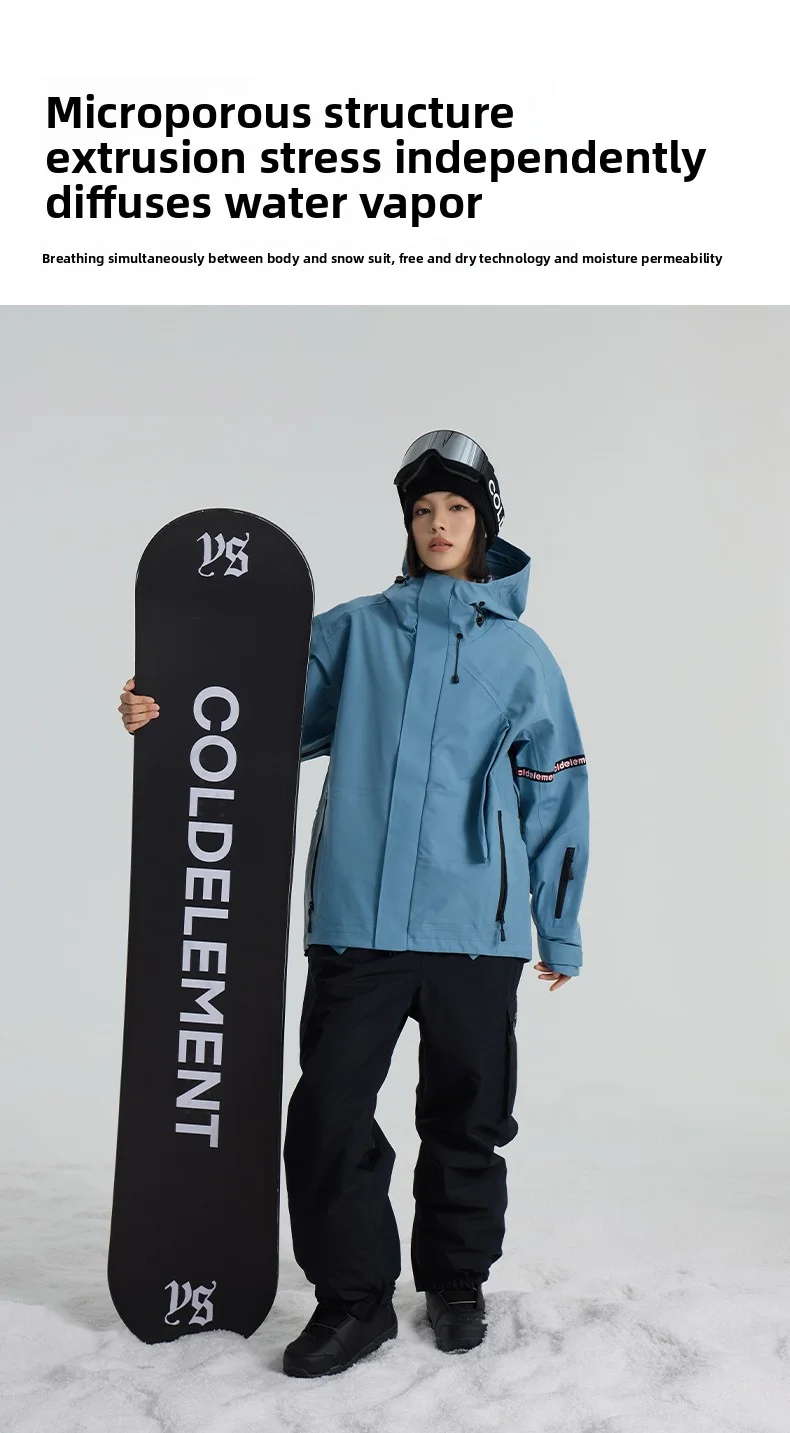 Hard Shell Ski Jacket – Waterproof 3 Layer Durable Winter Coat for Snowboarding Women