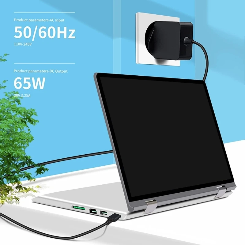 

Адаптер питания для ноутбуков с разъемом Type-C для быстрой зарядки PD3.0