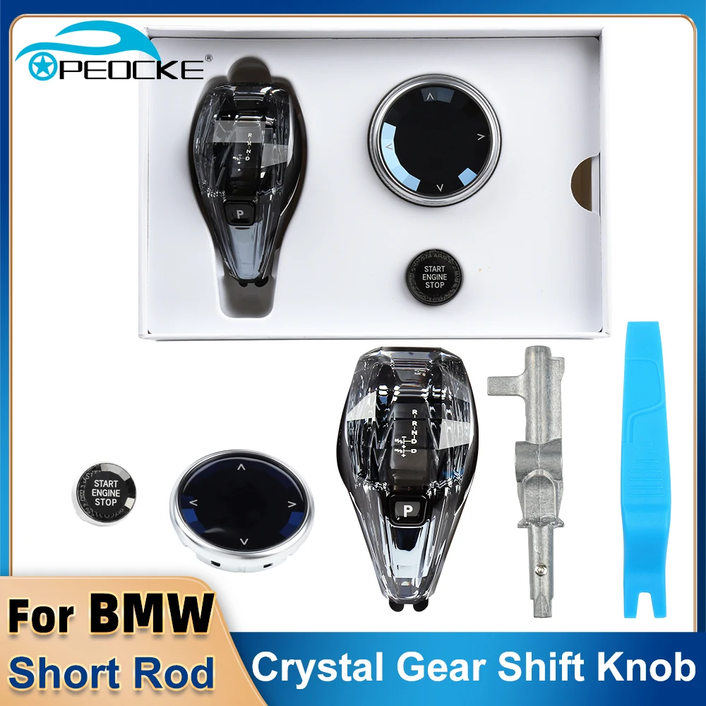 

Crystal Gear Shift Knob Short Rod for BMW G20 G30 F30 F10 F18 F20 G01 G02 G12 G08 G32 E70 E71 F15 X5 F16 6GT Crystal gear rod
