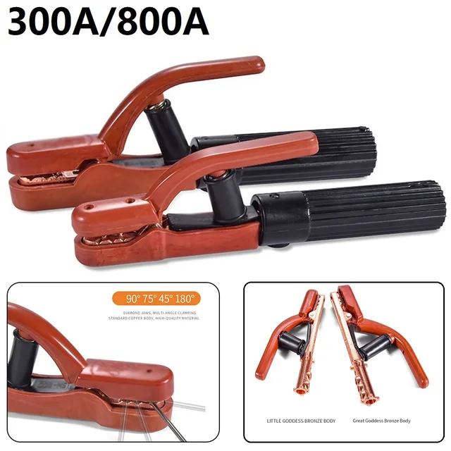 300A/800A Brass Material Welding Electrode Holder Welder Electrodes Clamp Insulated Handle - Image 5