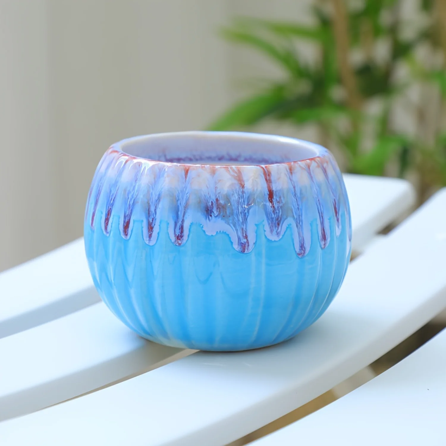 Colorful 4pcs Ceramic Succulent Pot Set-Ideal for Colorful Cactus & Horticulture in Small Spaces
