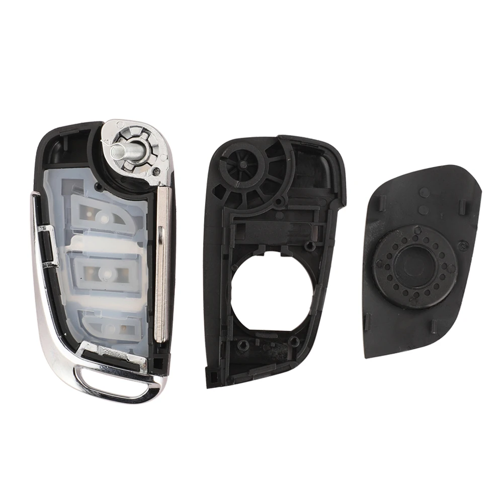 Jingyuqin 3-Button Flip Folding Remote Car Key Shell Case