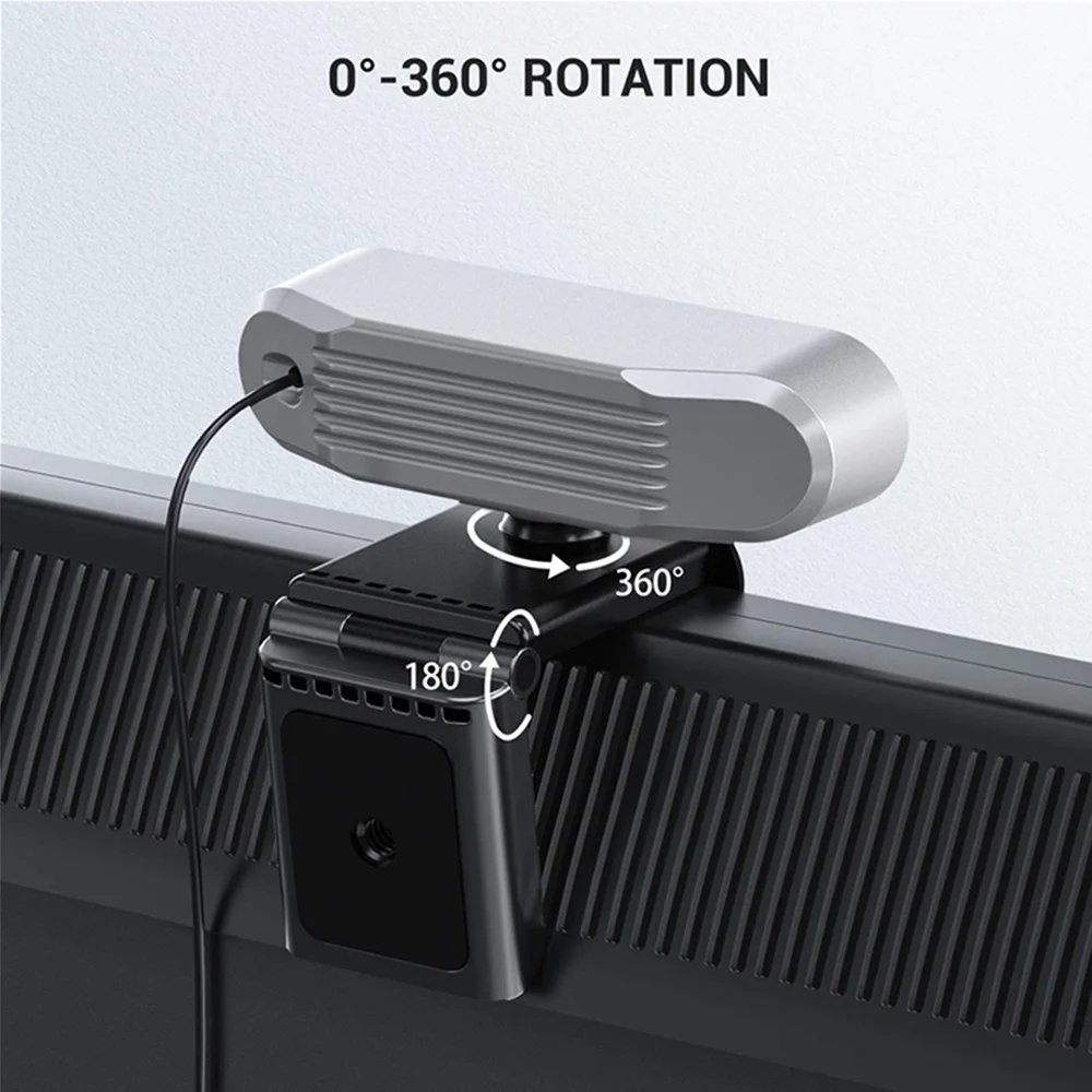 PC Webcam EXHQDR 4K Webcam Auto-Focus AI Built-in Microphone Rotatable Stand For Video Conferencing Streaming Online Broadcast