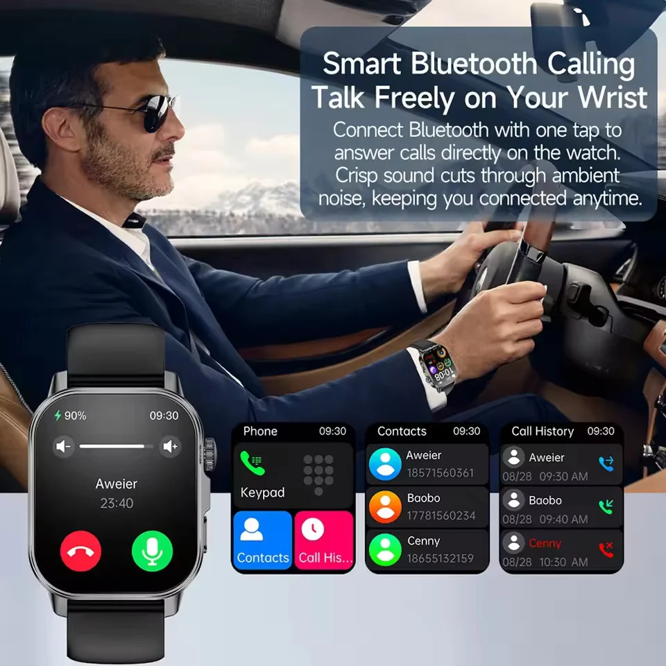 2026 New Accurate Measurement Health Smart Watch ECG+PPG Uric Acid Blood Pressure Blood Lipids BT CallSmartwatchs ForiOS Andr0id 5