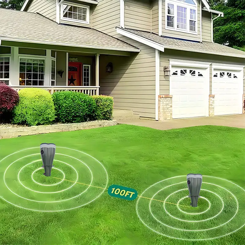 Solar Powered Gopher Screw Repeller for Lawns