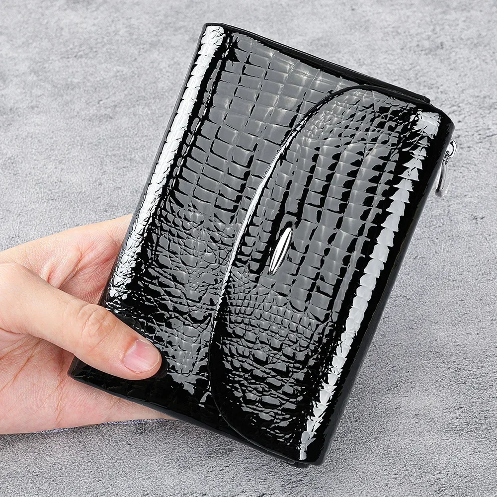 Red Leather Women Wallet Credit Card Holder Evening Clutch