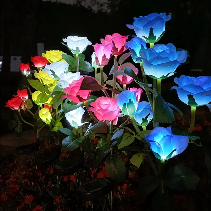 Solar lights, solar led lights, lawn lamp, garden lighting 3/1Head LED Solar Simulation Sunflower Lights Garden Yard Lawn Night Lights Landscape Lamp Home Decoration Flower Light