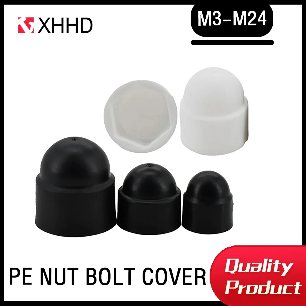 

M4 M5 M6 M8 M10 M12 M14 M18 M20 M22 M24 Hexagon Hex PE Bolt Nut Covers Dome Cap Plastic Screws Acorn Nuts Protection Protector