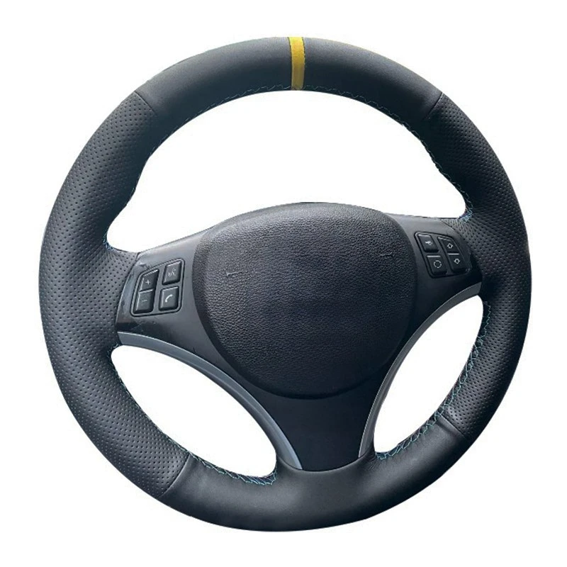 Steering Wheel Cover Anti-Slip Napa Artificial Leather for BMW E87 E81 E82 E88 X1 E84 E90 E91(Touring) E92 E93
