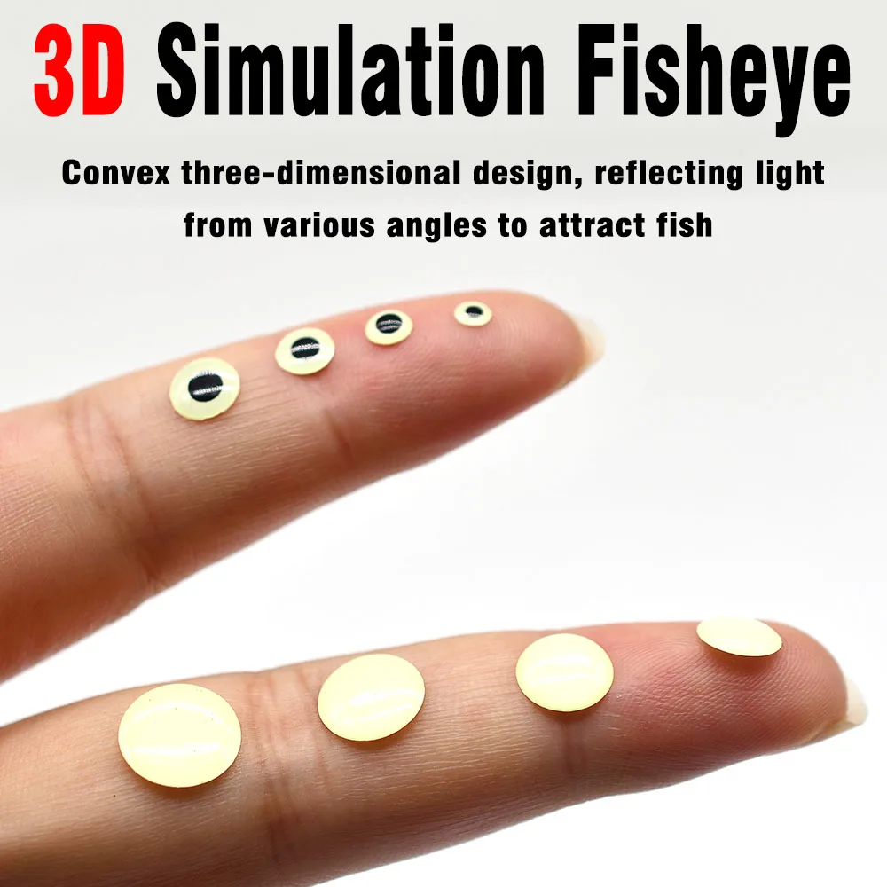 Craft Eyes For Lures 3mm/4mm/5mm/6mm/7mm Chartreuse 3D Holographic Fly  Tying Jigs Crafts Dolls Fishing Lure Eyes