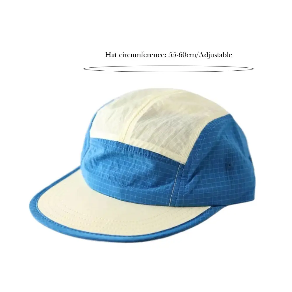 Waterproof Japanese Style Splicing Baseball Cap Quick-drying Adjustable Snapback Hats 5-Panel Thin Sun Visor Cap Unisex