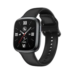 Breathable Silicone Strap with Metal Buckle - Honor Watch 4 (Black)