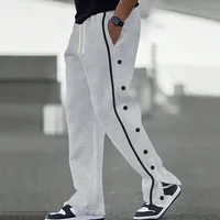 Pantalon Long en Jacquard, simple boutonnage, Patchwork, ample, grand pantalon décontracté, polyvalent, sanitaire, nouvelle collection printemps et automne 2025 6