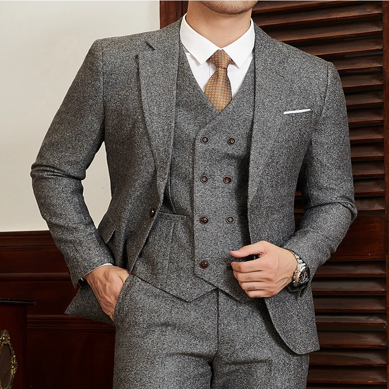 British Retro Light Mature (suit + Vest + Trousers) Men