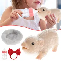 6Inch Lifelike Silicone Pig Doll Mini Reborn Piglet Stretchy Realistic Soft Cute Piggy Full Silicone Body Piggy Toys with Access 1