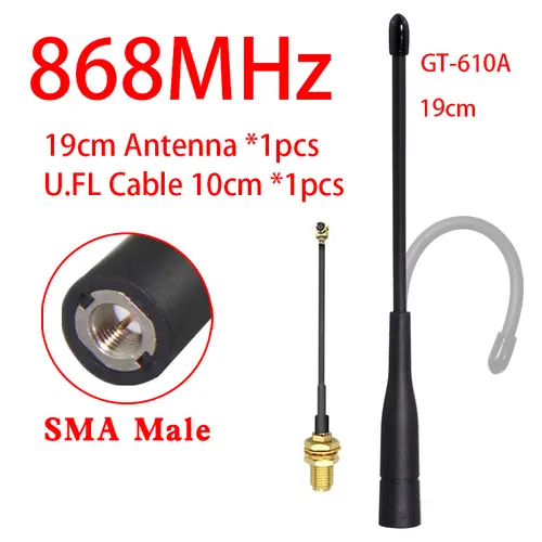 GIZONT LoRa 868MHz Soft Antenna 17CM 863-870MHz SMA Flexible Whip Antenna 20CM For MeshTastic LoRaWan ESP 32 Teletransmission - Image 2
