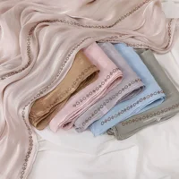 Shimmer Diamond Long Scarf Crepe Shawls Wrap Women Muslim Hijab Turban Veil Scarves Bandanas Headband Bufanda Foulard Turbante