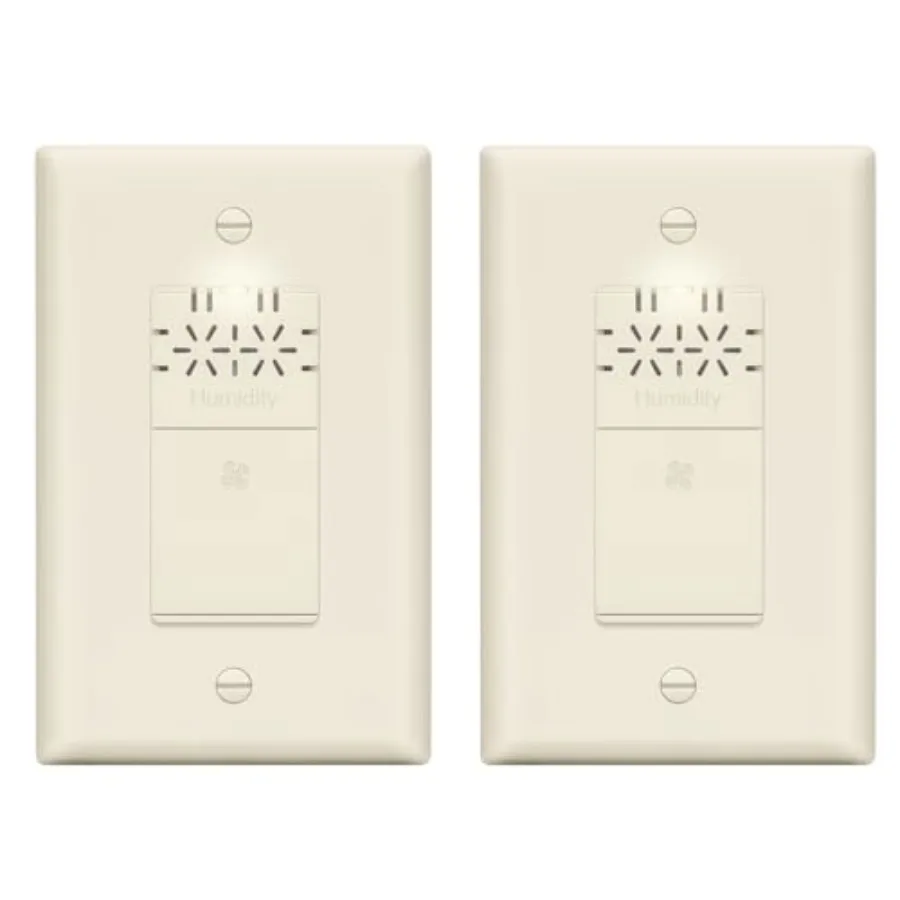 No Neutral Wire Required Switch Automatic Control Air Circulator Adjustable Timing -Pole UL Listed Wall Plate Included Pack