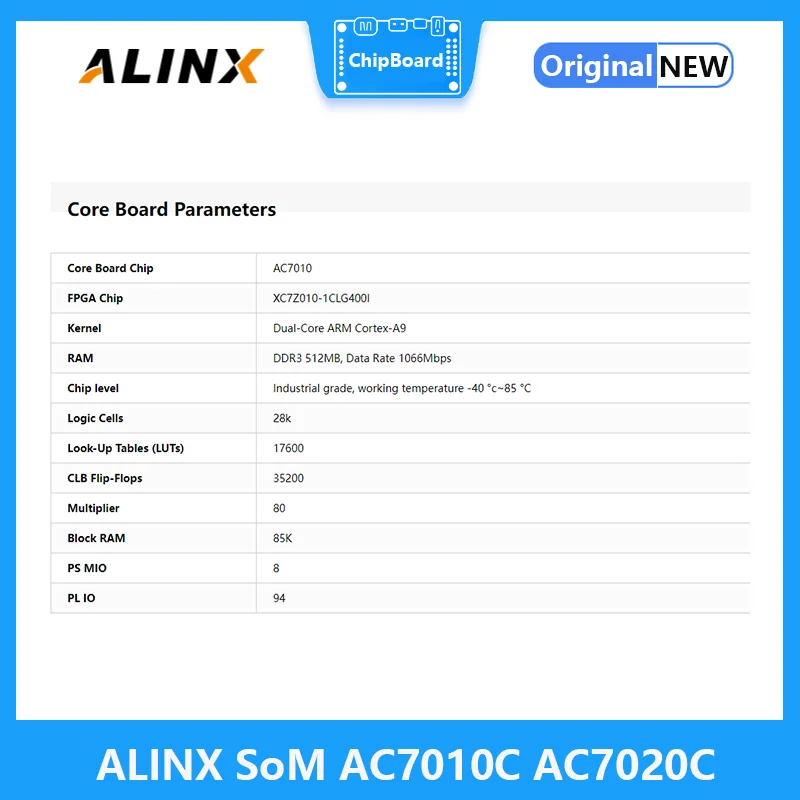 ALINX SoM AC7010C AC7020C: ϸ Zynq-7000 SoC XC7Z010 XC7Z020 ZYNQ ARM 7010 7020   