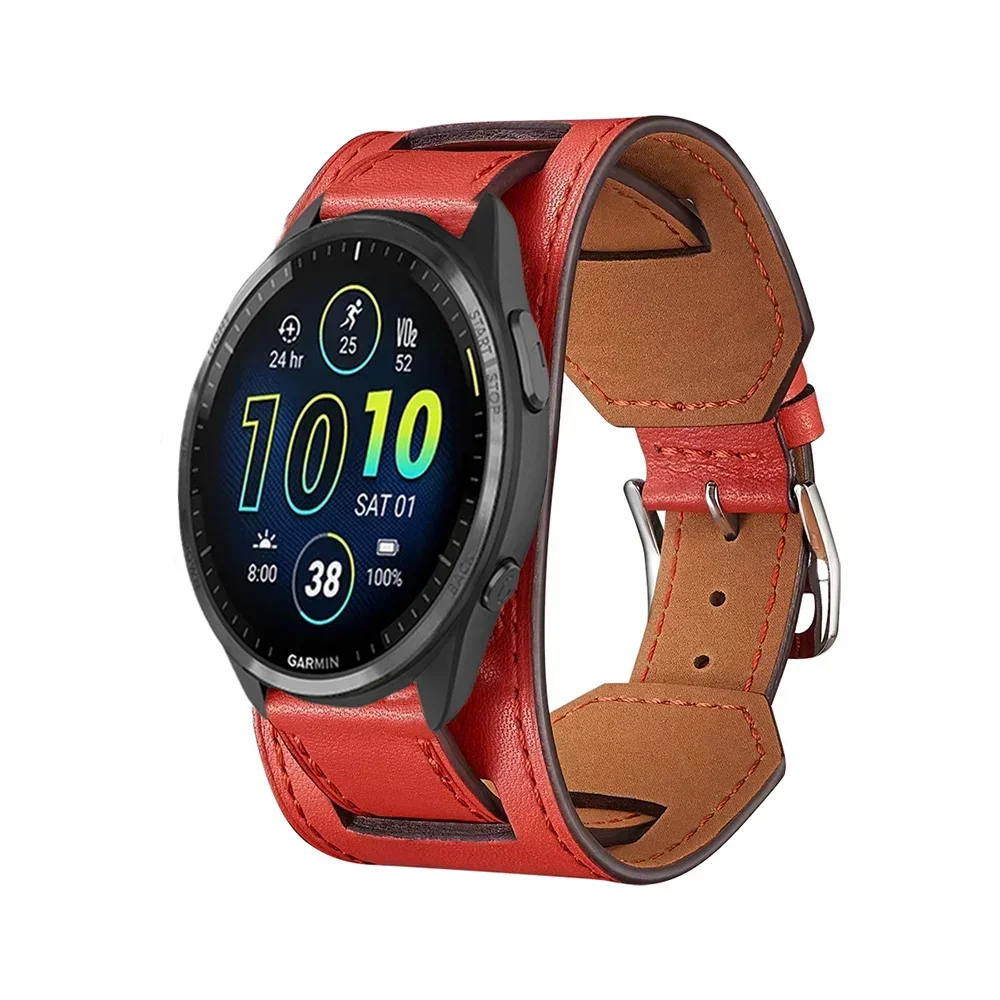 Premium Leather Smartwatch Strap – Universal Fit, 20/22mm