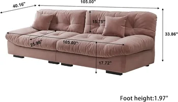 Cloud Modular Sectional Sofa 105" 1