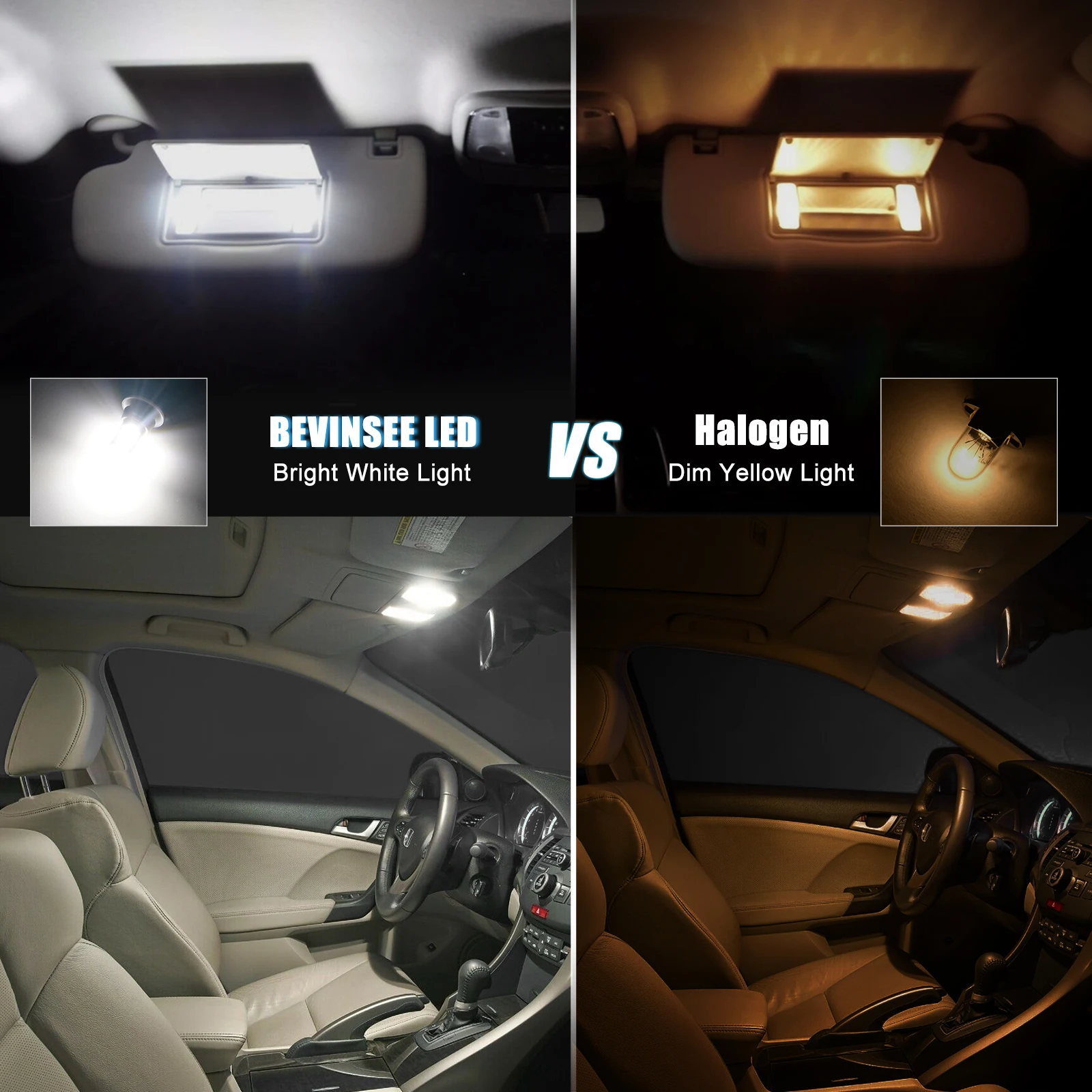 Bevinsee ڵ ׸  ؼ 194 168 ڵ   ,  ֵ, 6-SMD LED  3030, T10 W5W, 6500K, 2 