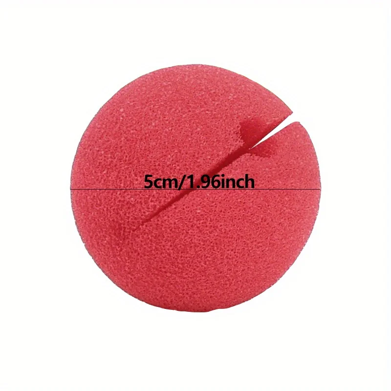 Clown Nose Prop 10PCS Clown Nose cos Stage Decoration Red Sponge Ball Cheerleader Cheering Performance Props
