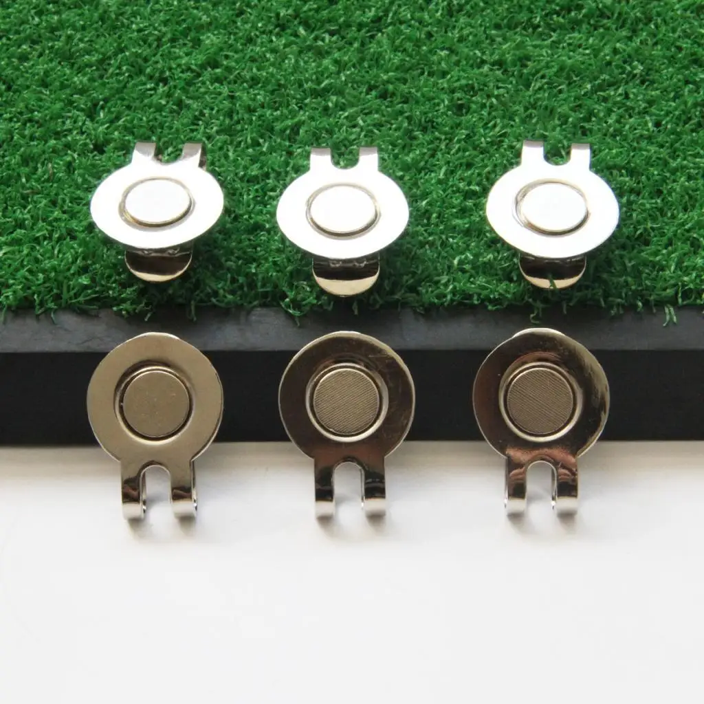 Pack of 6 Magnetic Hat Clips for Metal Golf Ball Marker Training Aid Magnet