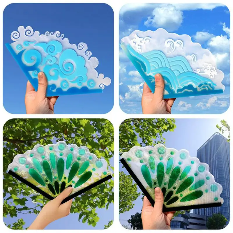 

DIY Fan Resin Casting Mold Silicone Mold Flower Oriental Geisha Fan Silicone Mold Casting Pendant Charm Making Mould Hand Craft