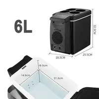 Réfrigérateur de voiture de voyage Portable 6L 12V, réfrigérateur électronique pour voiture, Mini glacière, petit réfrigérateur pour boissons et marchandises 4