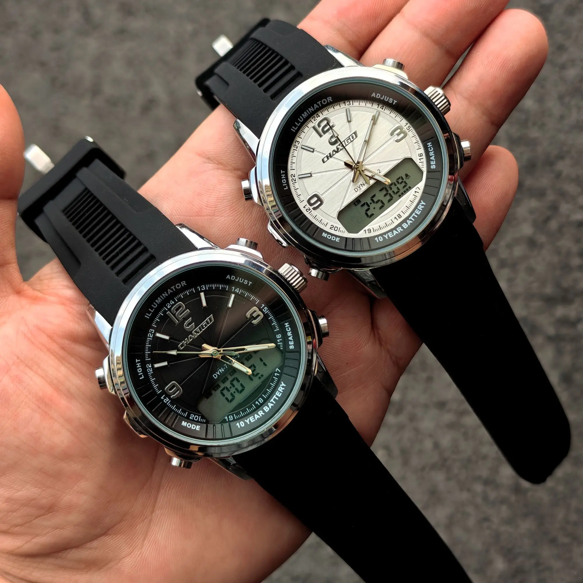 Dual Display Men's Watches Fully Automatic Luminous Watch Waterproof Dual Movement Date Multi-function Chronograph Alarm Clock - 5
