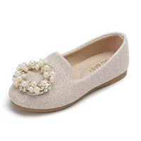 Girls Leather Wedding Shoe Fashion Children Soft Flats Sequins Kids Casual Shoe 1