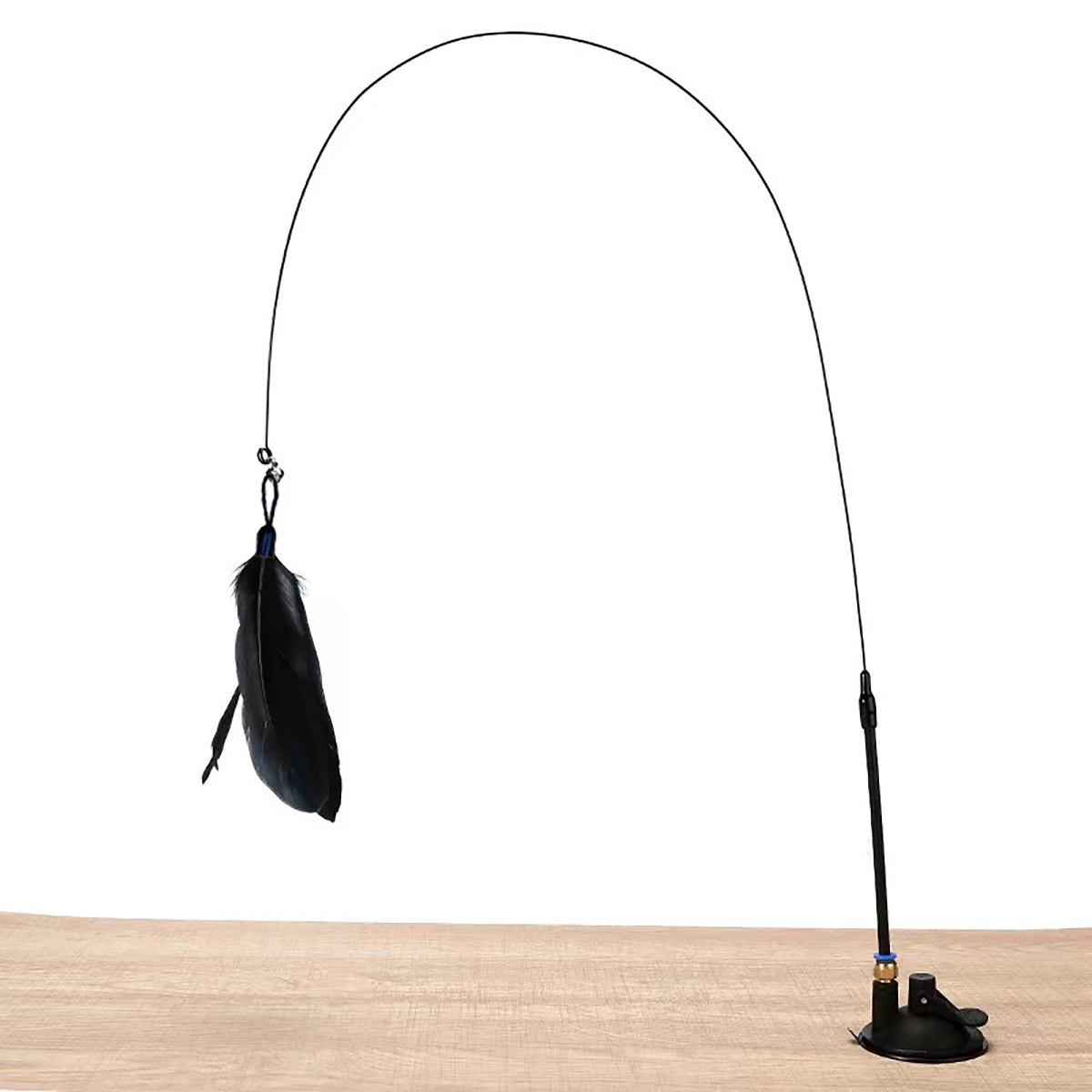 thumbnail image 1 of Juguetes para gatos, varita de plumas, juguete interactivo, juguetes para gatitos con súper ventosa, repuestos de plumas desmontables, accesorios para gatos, 1 of 5
