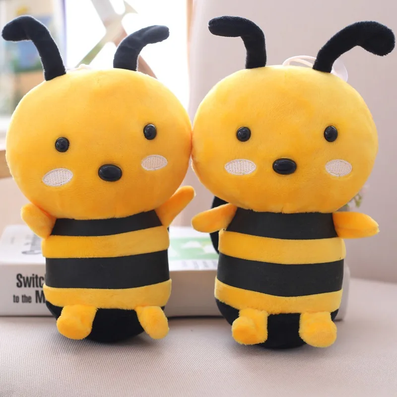 Cartoon Bee Plush Toys Stuffed Soft Plushies Pillows Cute Simulation Insect Animal Doll Toys for Girls Children Birthday Gifts 4