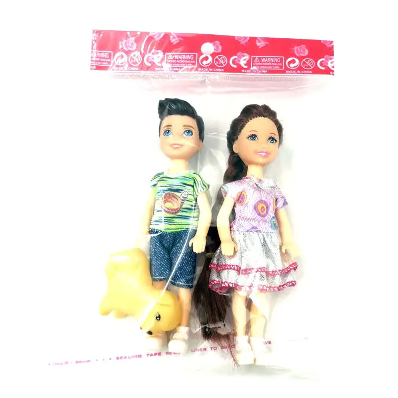 Mini Figures Baby Boys Kawaii Kids Toys 7 Items / Lot Doll Shoes Fashion Dress Clothes For Barbie Families 5.5 Inch Girls Dolls 5