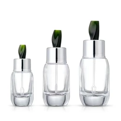 Clear Glass Dropper Bottle with Thick Bottom for Aromatherapy and Skincare (Transparent)