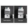 A3PA Bathroom Multifunctional Toilet Paper Holder Perforation-Free Self-Adhesive Box 2