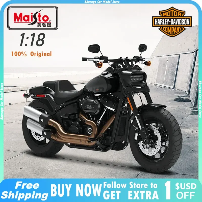 

В наличии, модель автомобиля Maisto 1:18 Harley-Davidson модель мотоцикла, игрушки Sportster Lron Fat Bob, Коллекционная модель из сплава, подарок